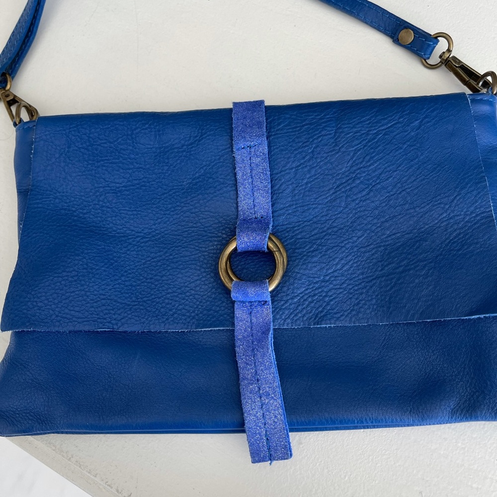 New. From Paris. Crazy Lou cross over leather bag